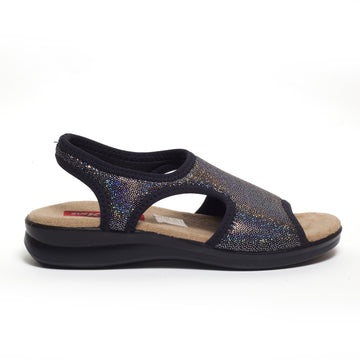 SANDALIA STRETCH CONFORT NEGRO